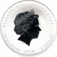 (1985) Монета Австралия 2016 год 1 доллар   Серебро (Ag)  UNC